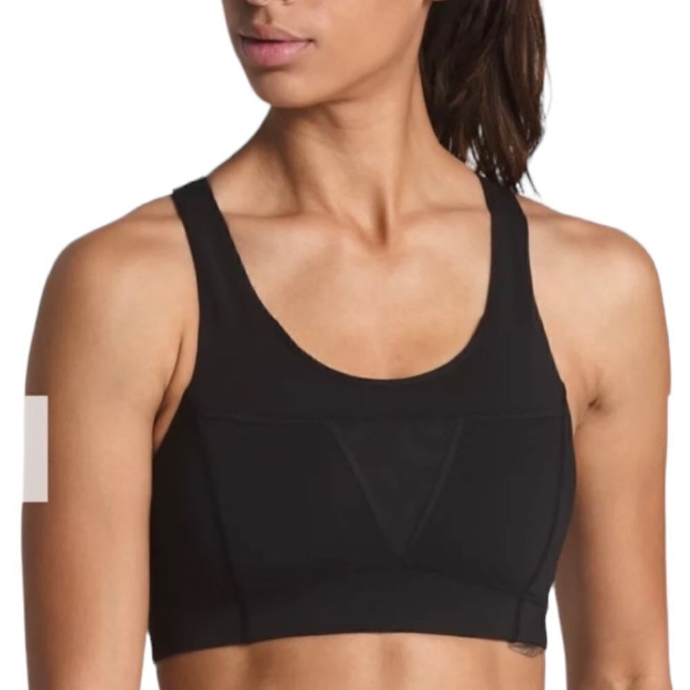 The North Face black stow n go sports bra size small